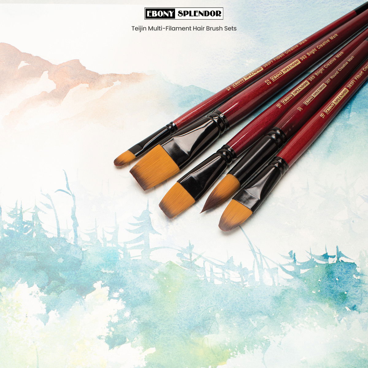 Ebony Splendor Long Handle Brush Sets
