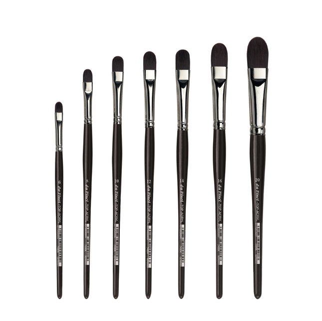 Da Vinci Top Acryl Mixed Media Short Handle Brush Set of 4