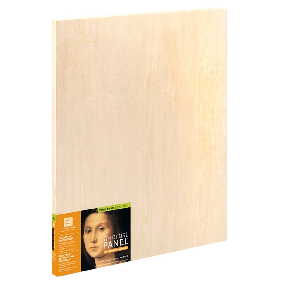 Ampersand Artist Unprimed Cradled 7/8 inch Deep Panel 18x24 - (200011552)