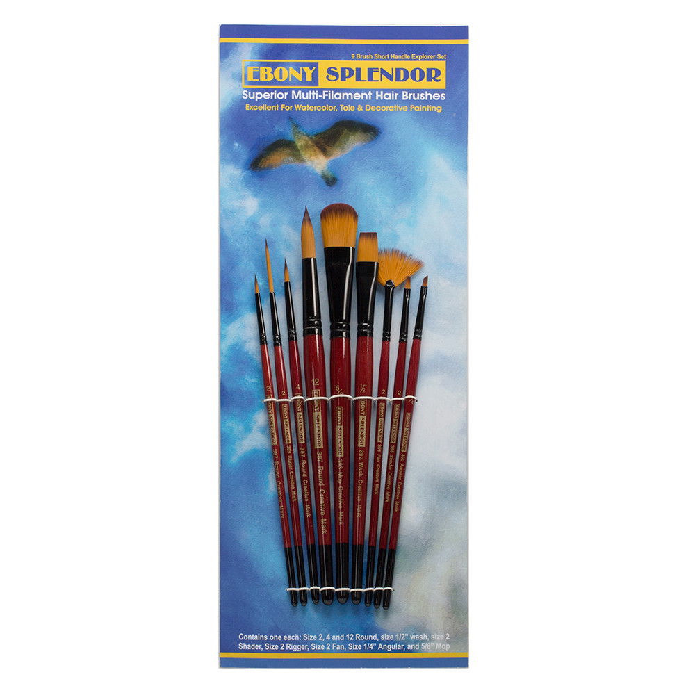 Ebony Splendor Short Handle Brush Sets