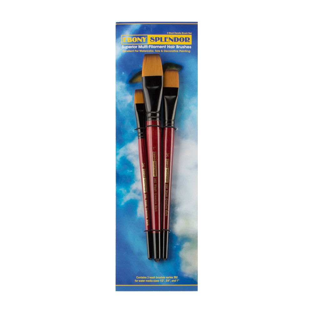 Ebony Splendor Short Handle Brush Sets
