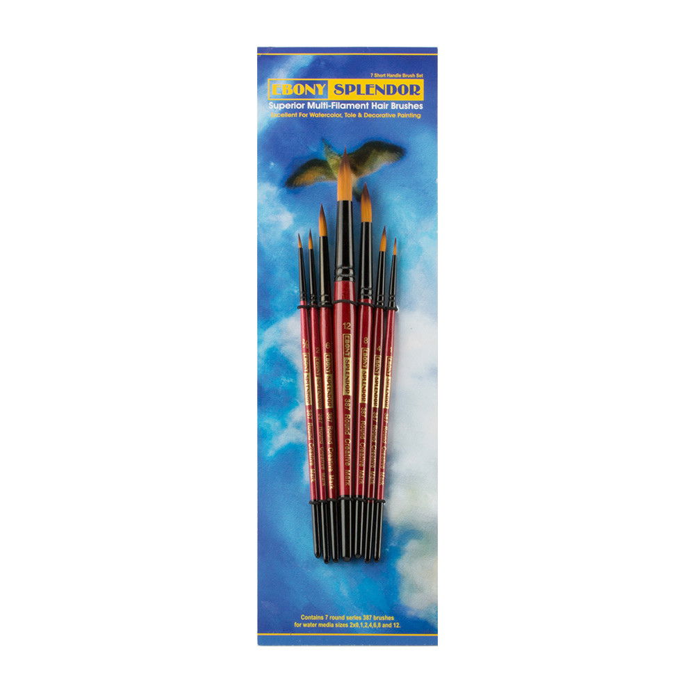 Ebony Splendor Short Handle Brush Sets