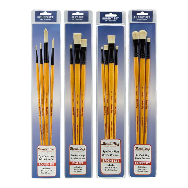 Mimik Hog Synthetic Bristle Brush Sets Mimik Hog Synthetic Bristle Brush Sets