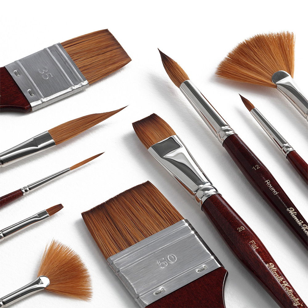 Mimik Kolinsky Synthetic Sable Short Handle Brushes