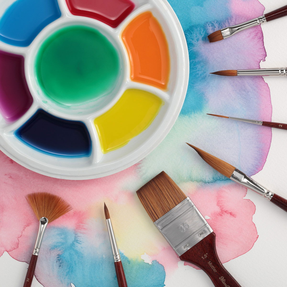 Mimik Kolinsky Synthetic Sable Short Handle Brushes