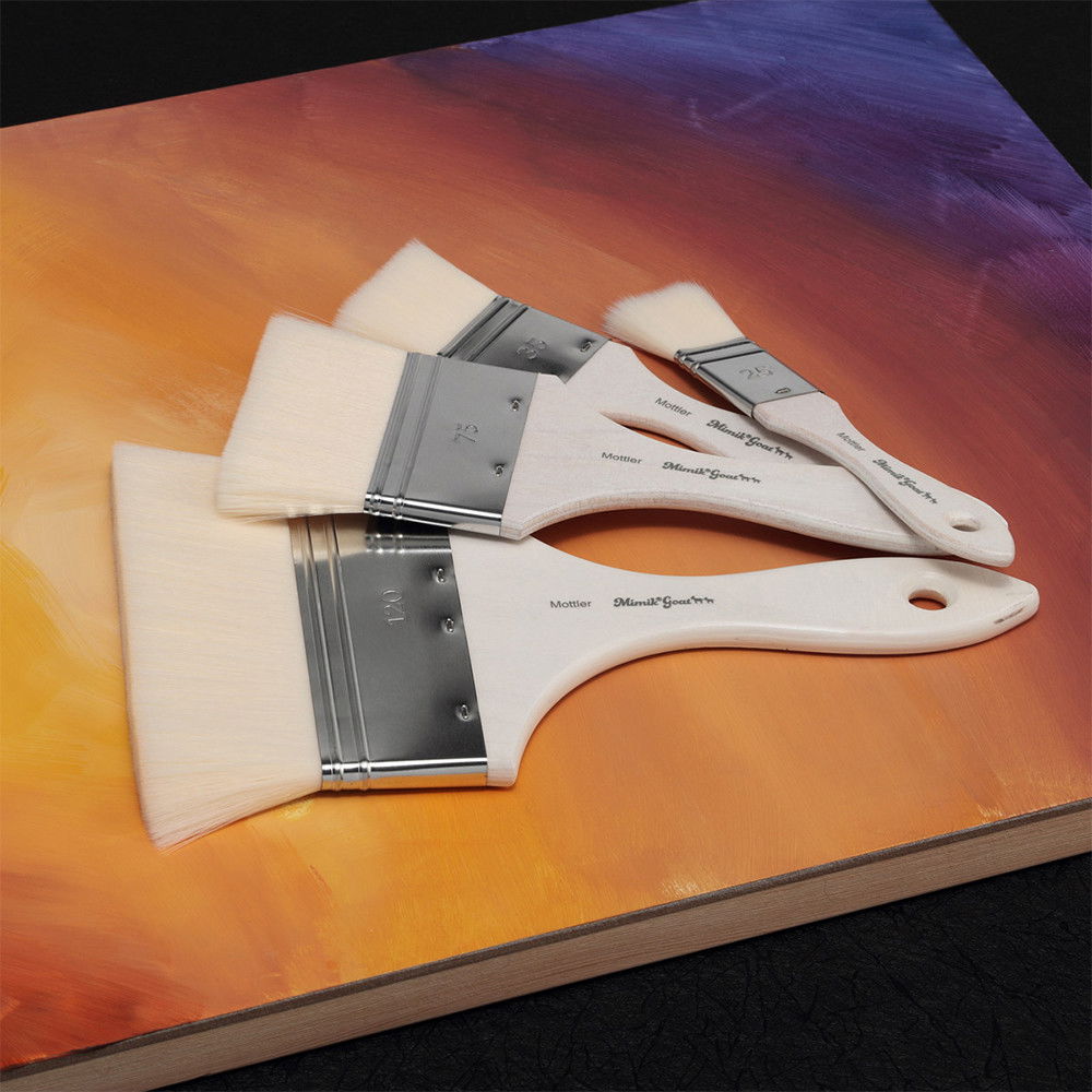 Mimik Synthetic Goat Hair Short Handle Brushes