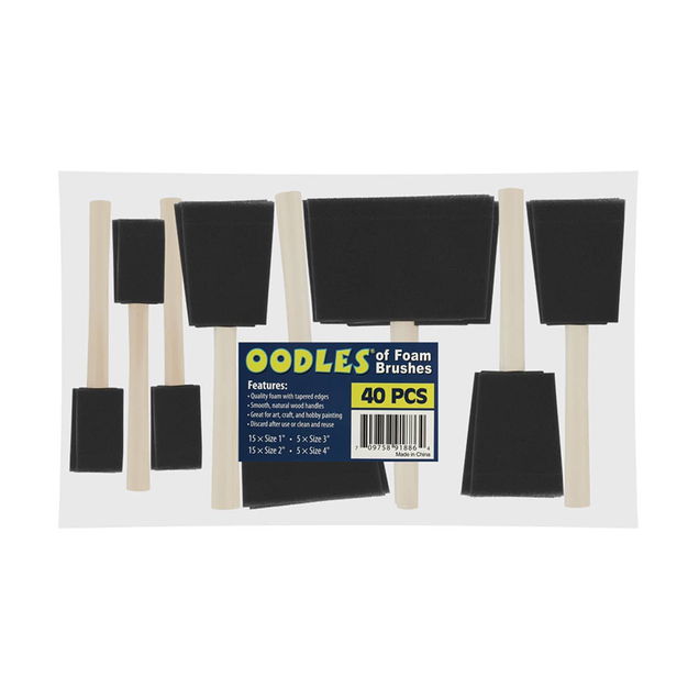 Oodles of Foam Brushes Pack of 40 Assorted Sizes Oodles of Foam Brushes Pack of 40 Assorted Sizes