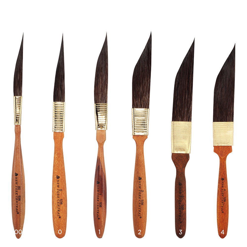 New York Central Dagger Striper Synthetic Squirrel Brushes