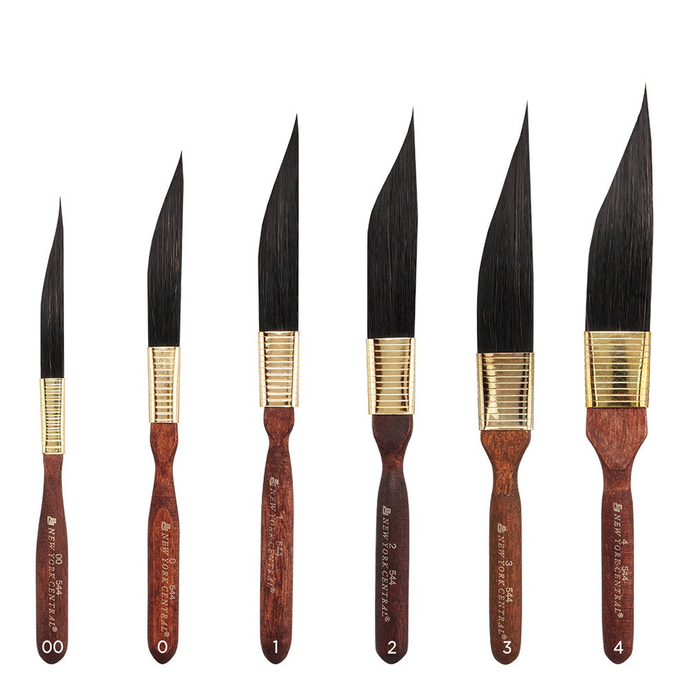 New York Central Dagger Striper Synthetic Squirrel Brushes