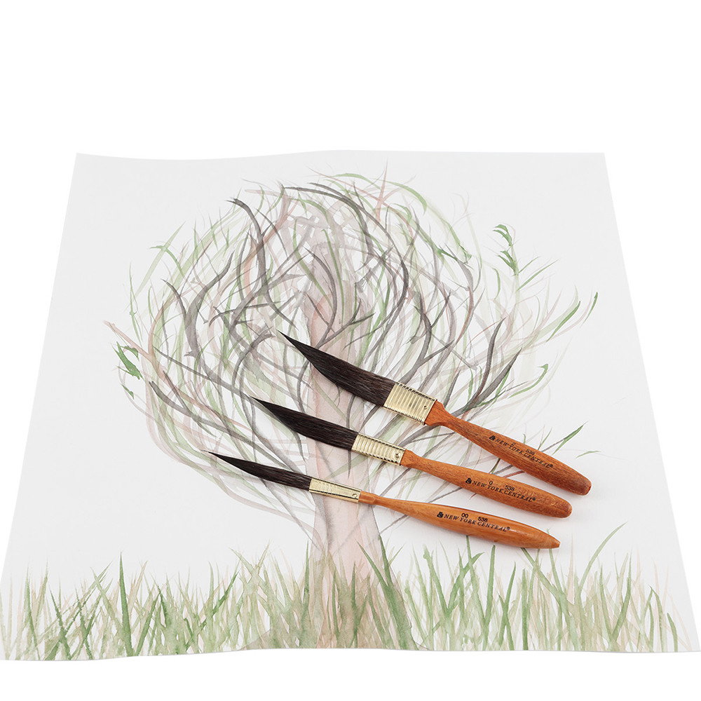New York Central Dagger Striper Synthetic Squirrel Brushes