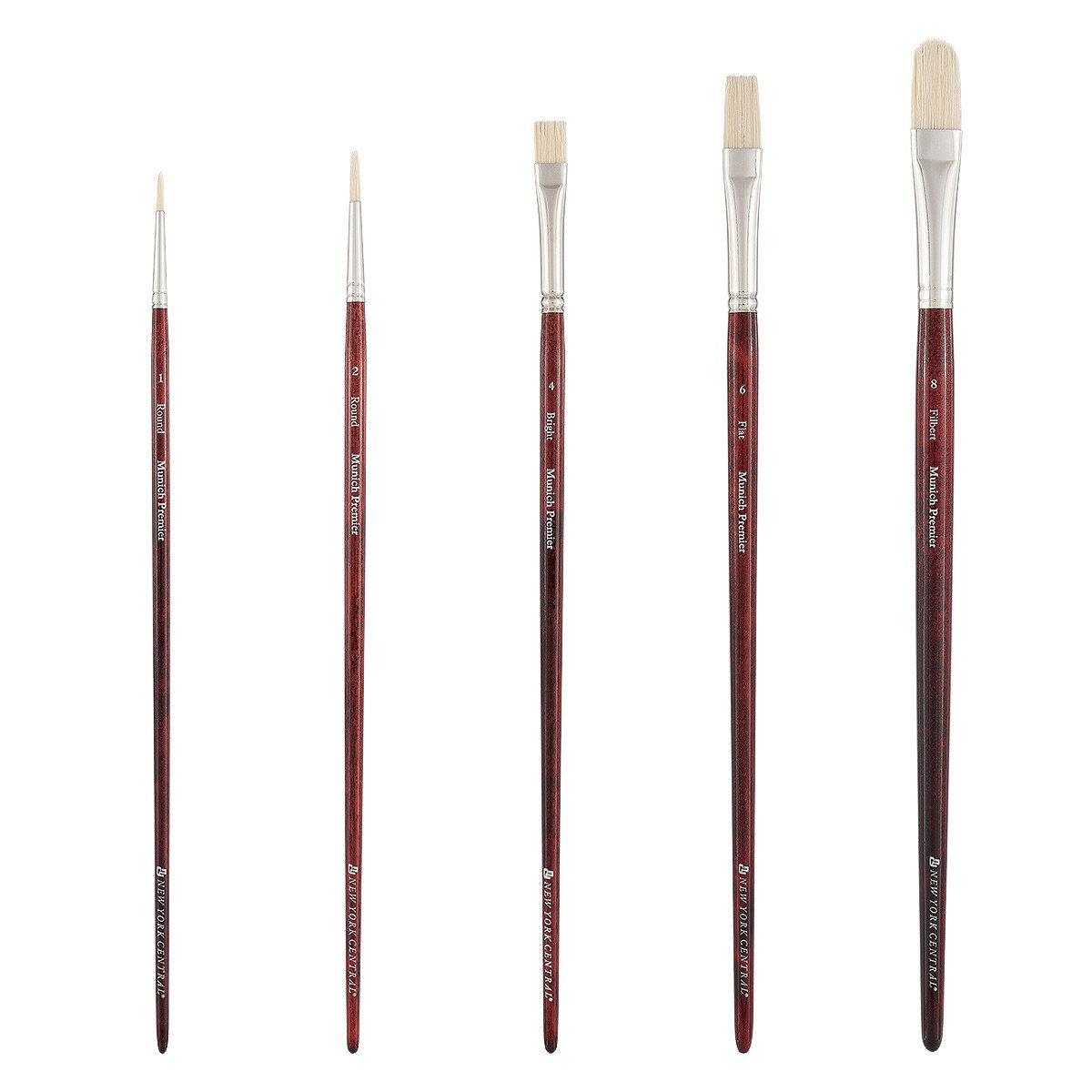 New York Central Munich Premier Bristle Blend Brush Basic Set of 5 - (89616)