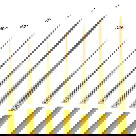Qualita Golden Taklon Short Handle Brushes Qualita Golden Taklon Short Handle Brushes