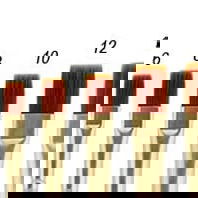 Qualita Golden Taklon Short Handle Brushes Qualita Golden Taklon Short Handle Brushes