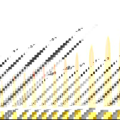 Qualita Golden Taklon Short Handle Brushes Qualita Golden Taklon Short Handle Brushes