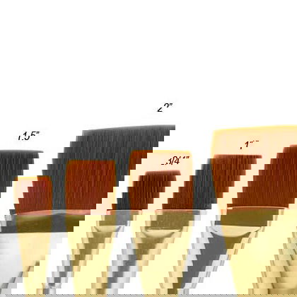 Qualita Golden Taklon Short Handle Brushes Qualita Golden Taklon Short Handle Brushes