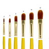 Qualita Golden Taklon Short Handle Brushes Qualita Golden Taklon Short Handle Brushes