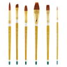Qualita Golden Taklon Short Handle Brushes Qualita Golden Taklon Short Handle Brushes