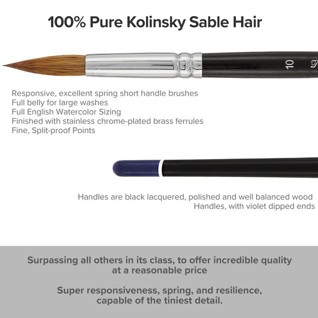 Rhapsody Kolinsky Sable Watercolor Brushes Rhapsody Kolinsky Sable Watercolor Brushes