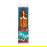 Qualita Golden Taklon Long Handle Brush Sets Qualita Golden Taklon Long Handle Brush Sets