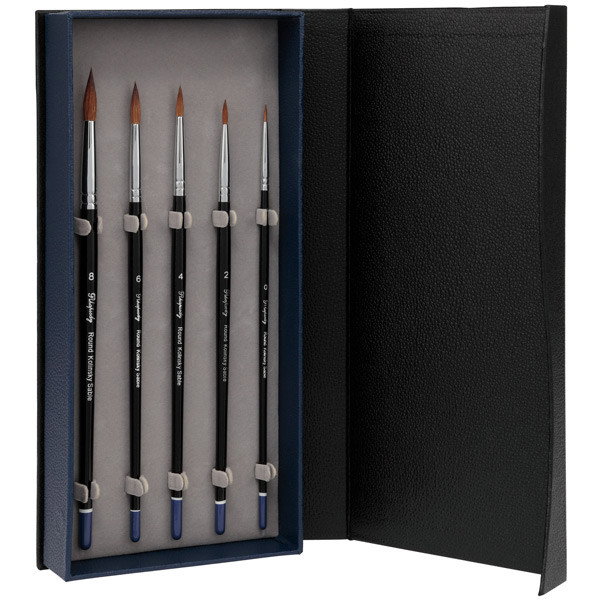 Rhapsody Kolinsky Sable Watercolor Brushes Deluxe 5 Set - (76521)