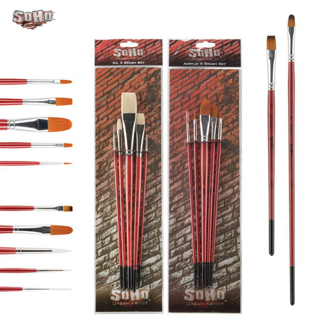 SoHo Urban Artist Long Handle Brush Sets SoHo Urban Artist Long Handle Brush Sets