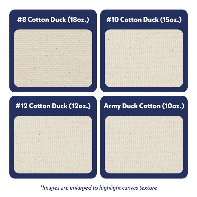 Unprimed Cotton Duck Folded Canvas Blankets Unprimed Cotton Duck Folded Canvas Blankets