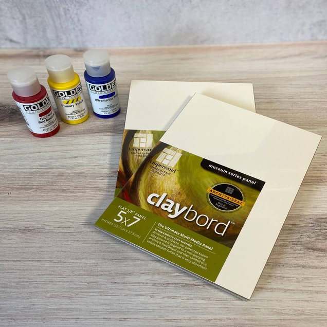 Ampersand Claybord Smooth 1/8" Flat Panel 5"x7" Pack of 3 - (63376) Ampersand Claybord Smooth 1/8" Flat Panel 5"x7" Pack of 3 - (63376)