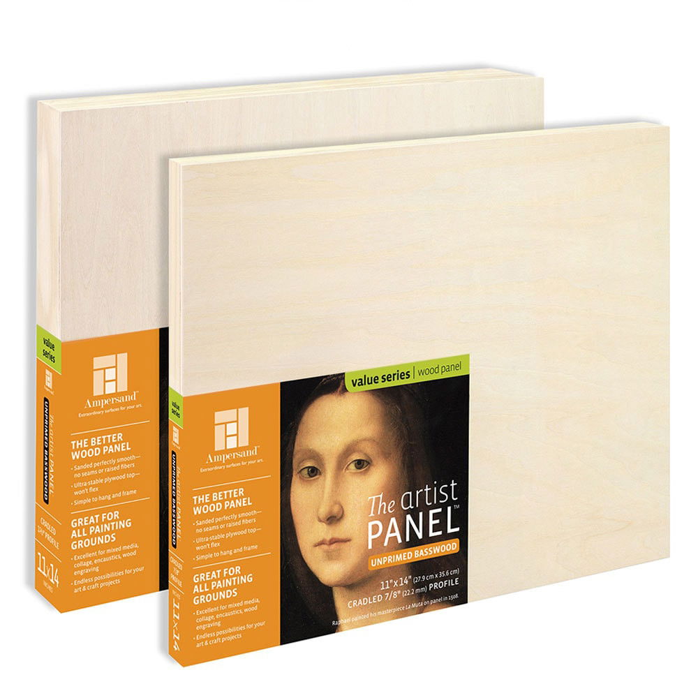 Ampersand Unprimed Cradled Artist Panels