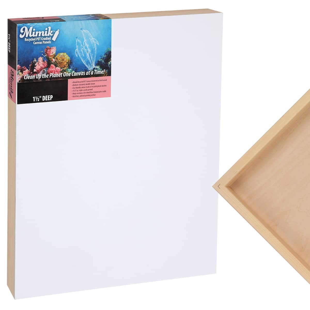 Mimik Recycled PET 1.5" Deep Cradled Canvas Panel 16"x20" - (92426)