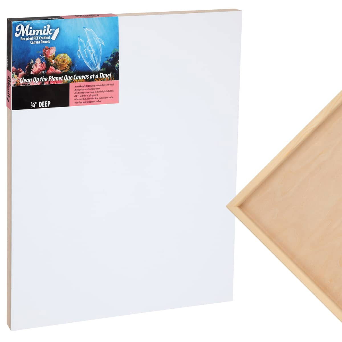 Mimik Recycled PET 3/4" Deep Cradled Canvas Panel 9x12 - (92409)