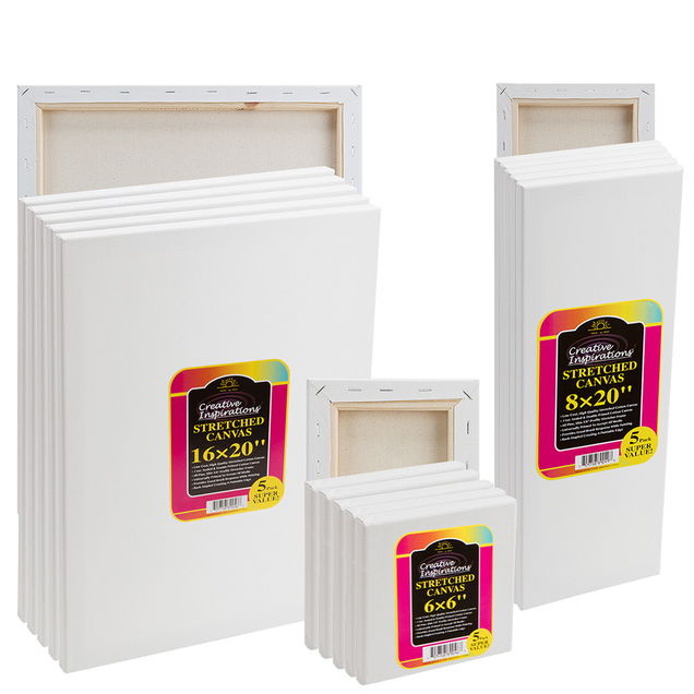 Creative Inspirations Cotton Stretched Canvas Packs 5/8" Deep Creative Inspirations Cotton Stretched Canvas Packs 5/8" Deep