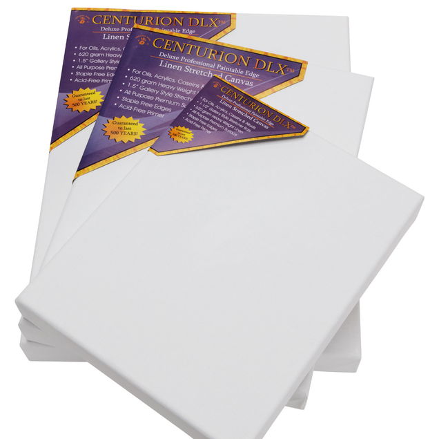 Centurion DLX Triple Acrylic Primed Linen 1-1/2 inch Deep Stretched Canvas Centurion DLX Triple Acrylic Primed Linen 1-1/2 inch Deep Stretched Canvas