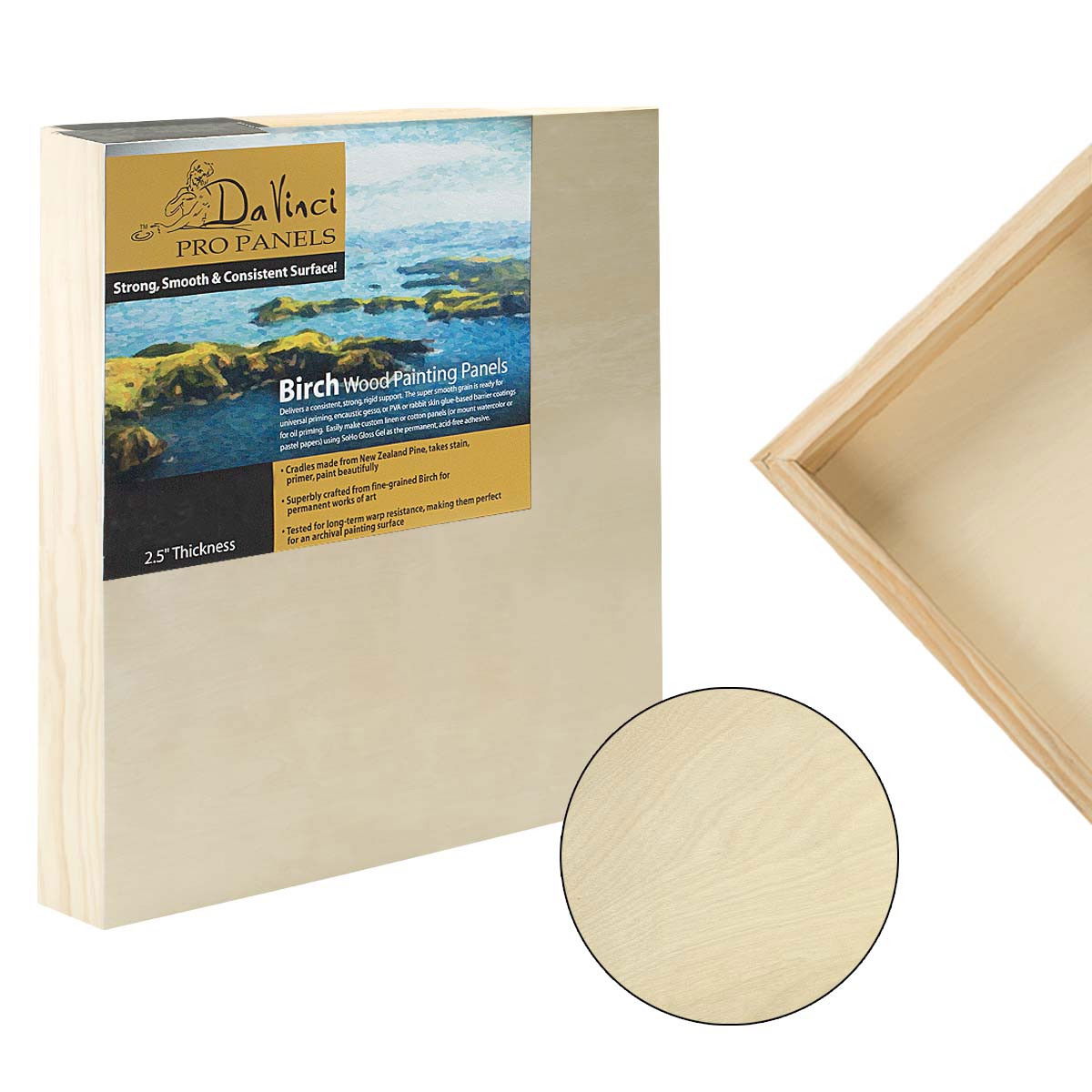 DaVinci Pro Birch Cradled Wood Panel