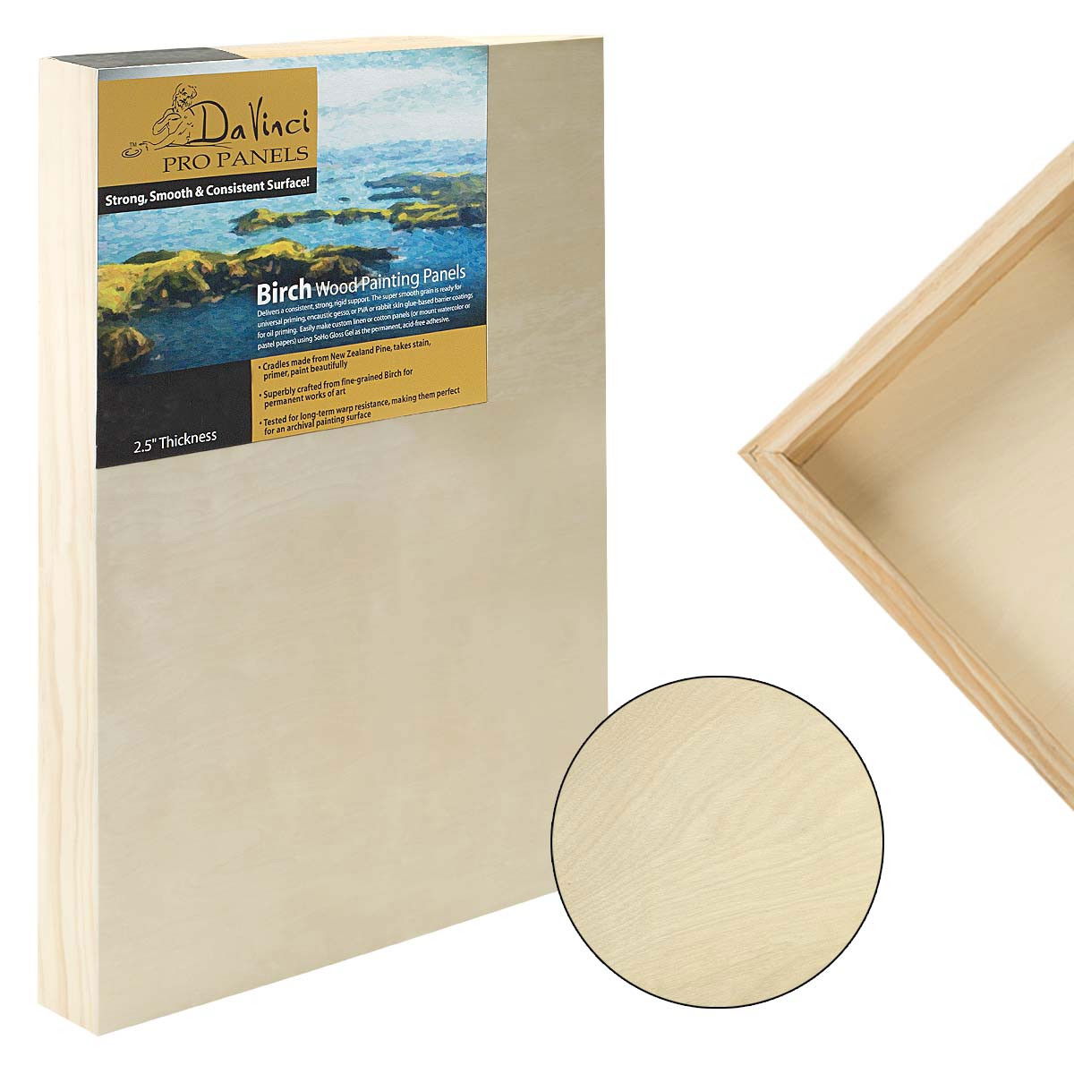 DaVinci Pro Birch Cradled Wood Panel