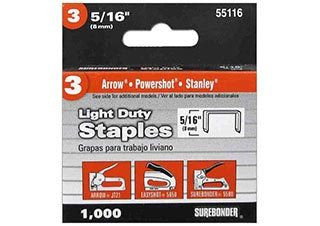 Surebonder Light Duty No. 3 Staples 5/16" Boxof 1000 - (200005814)