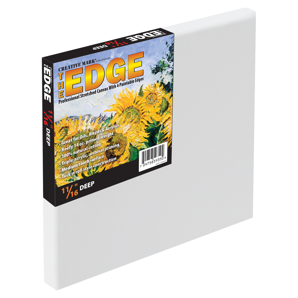 The Edge All-Media 11/16" Deep Cotton Stretched Canvas 4"x4" - (65511)