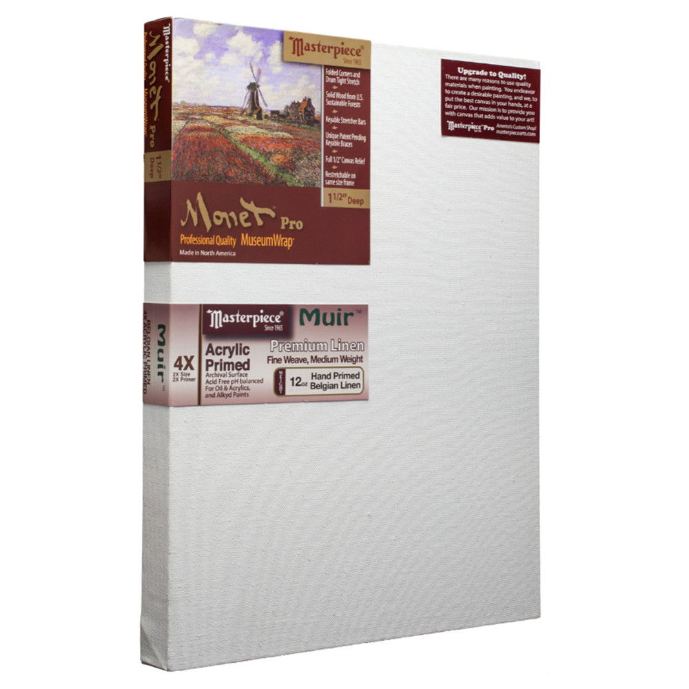 Masterpiece Monet Pro Muir Linen 1-1/2 Deep Stretched Canvas