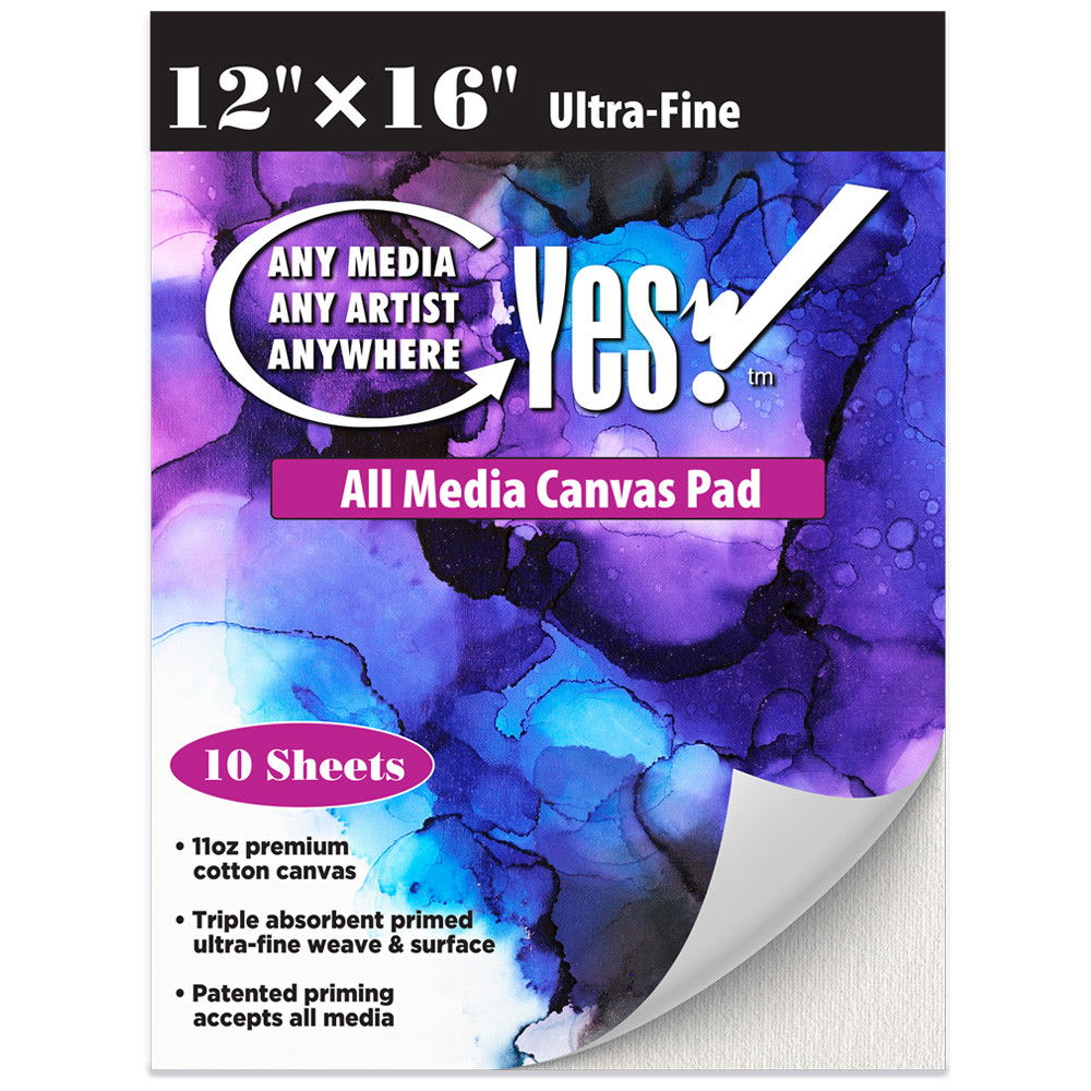 Yes! All Media Primed Cotton Canvas 10 Sheet Pad 12x16 - (75416)