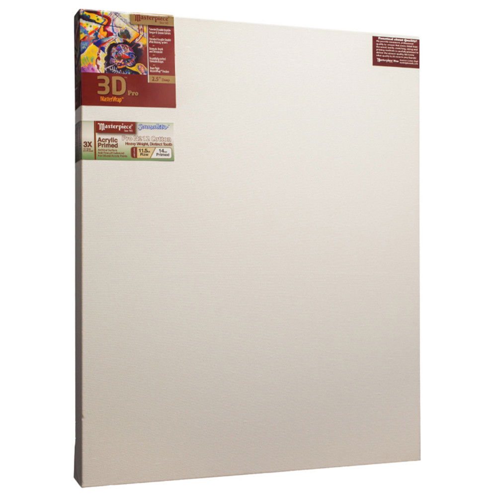 Masterpiece 3D Sausalito Acryl Prime Cotton 2-1/2inch Deep Stretched Canvas