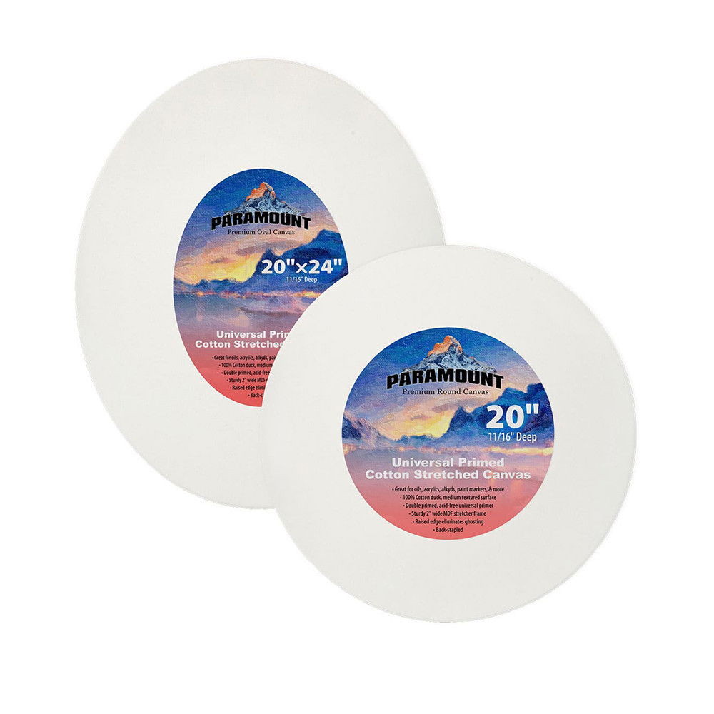 Paramount Primed Cotton Round & Oval Stretched Canvas