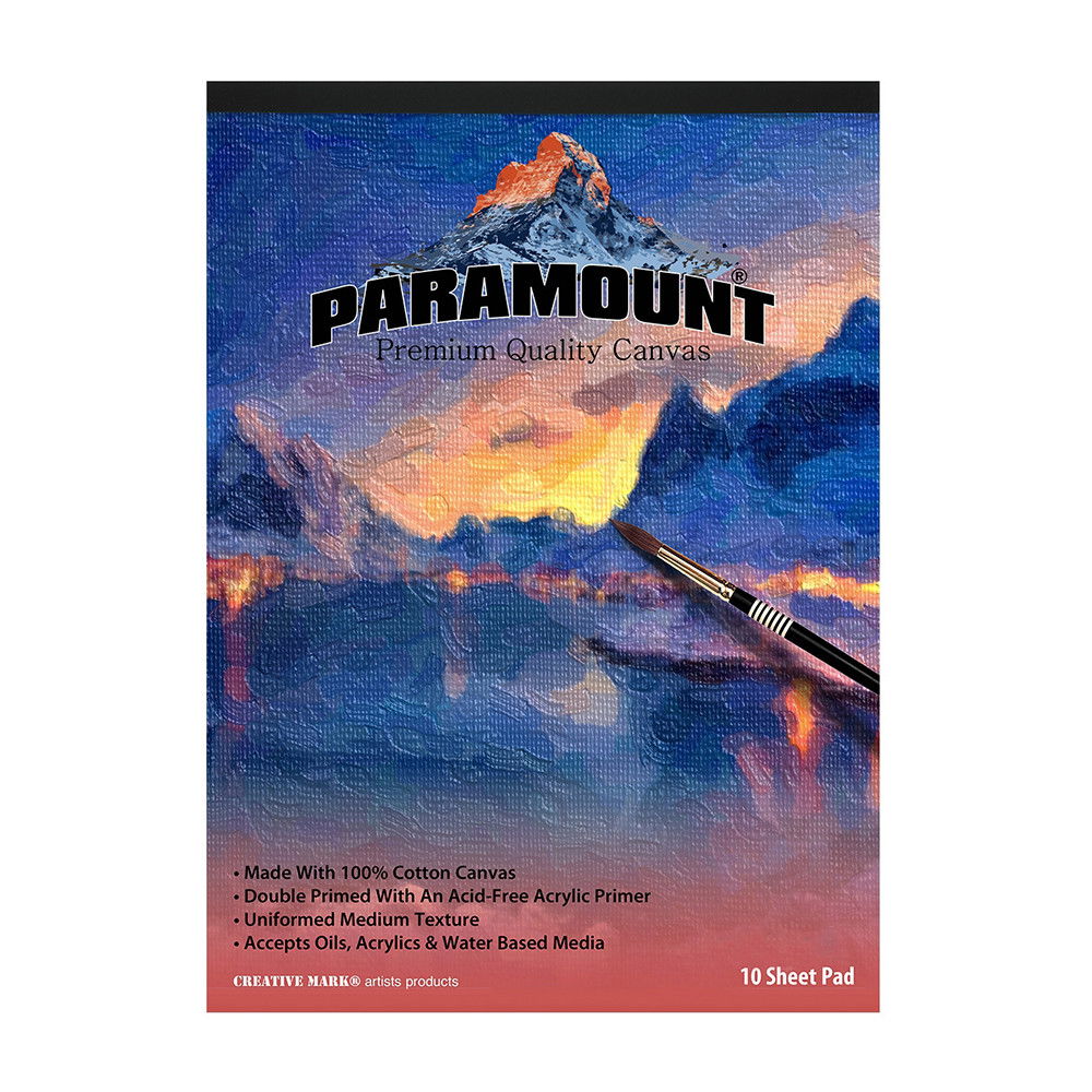 Paramount Primed Cotton Black Canvas Pads & Rolls