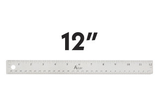 Acurit 12" Stainless Steel Cork Back Ruler - (87303)