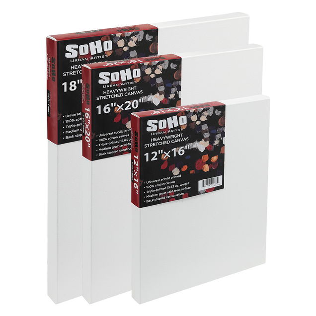 SoHo 1.5" Deep Heavyweight Stretched Cotton Canvas SoHo 1.5" Deep Heavyweight Stretched Cotton Canvas