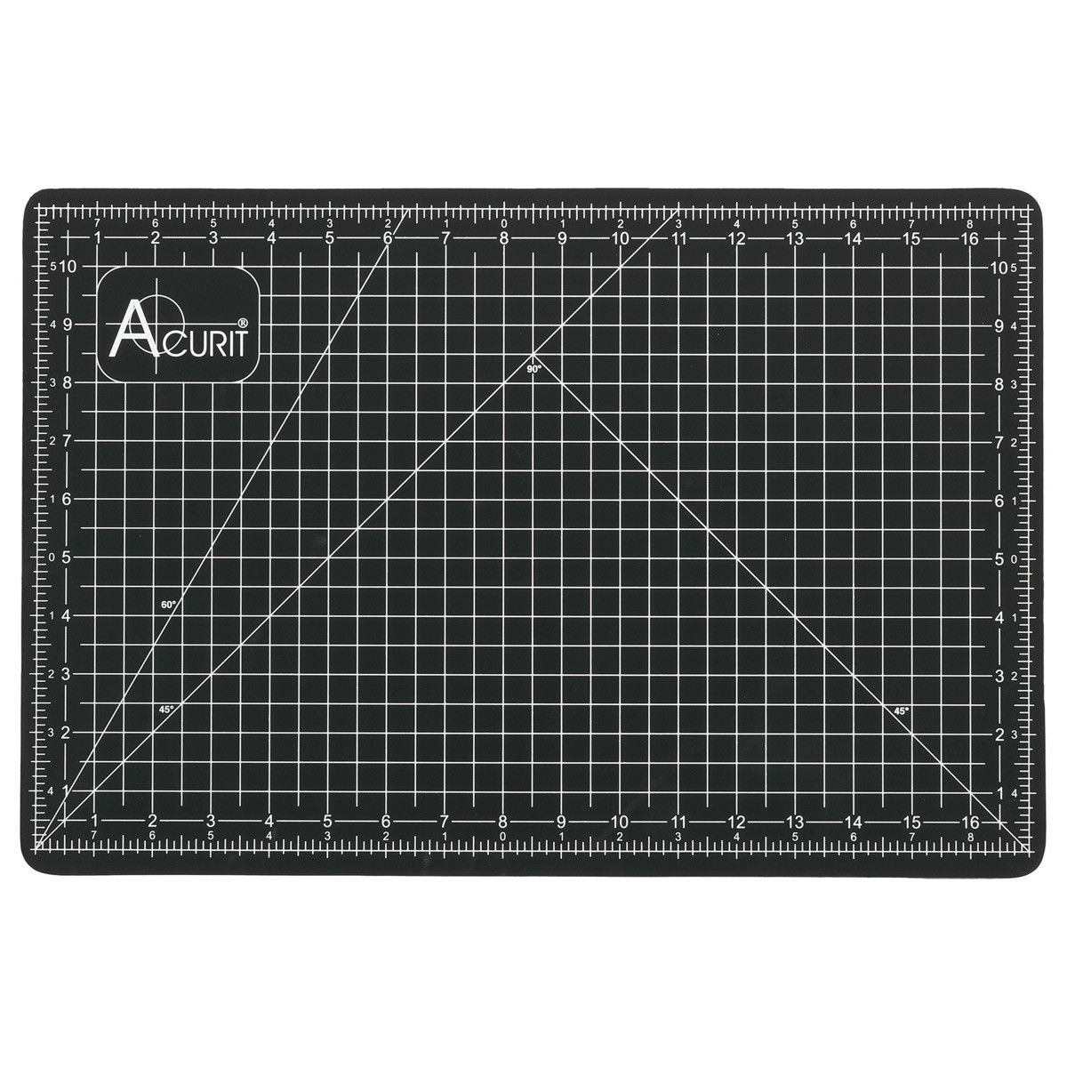 Acurit Self Healing Cutting Mat 12"x18" Black - (90586)