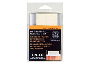 Lineco See-Thru Mounting Strips 4 inch 60-Pack - (43089)