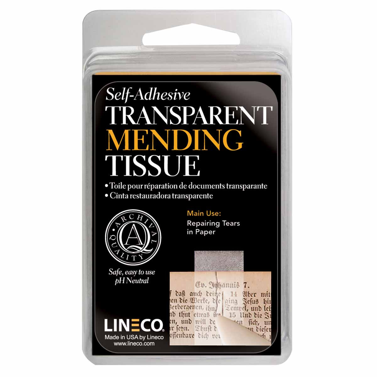 Lineco Transparent Mending Tape 1/2 inch x 12 Foot - (200041196)
