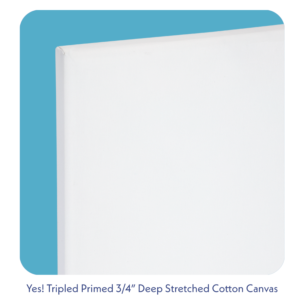 Yes! Triple Primed 3/4" & 1.5" Deep Wet Media Stretched Cotton Canvas