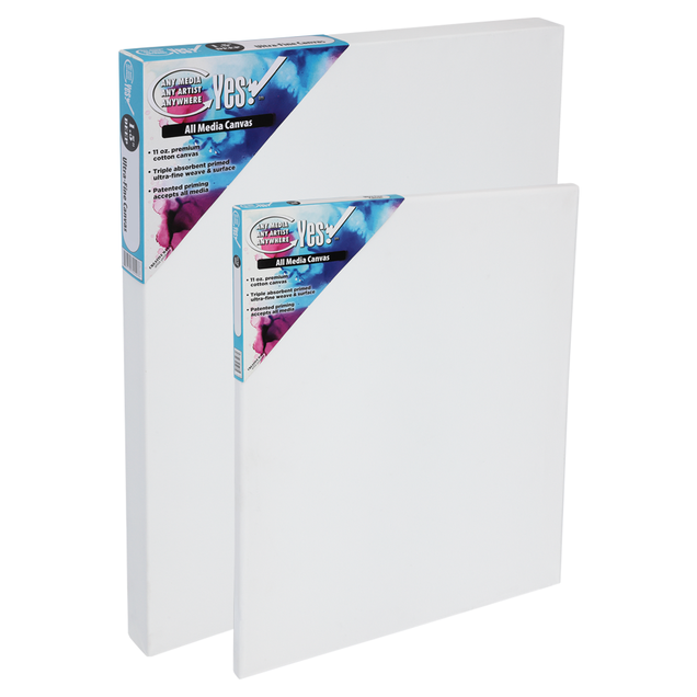 Yes! Triple Primed 3/4" & 1.5" Deep Wet Media Stretched Cotton Canvas Yes! Triple Primed 3/4" & 1.5" Deep Wet Media Stretched Cotton Canvas