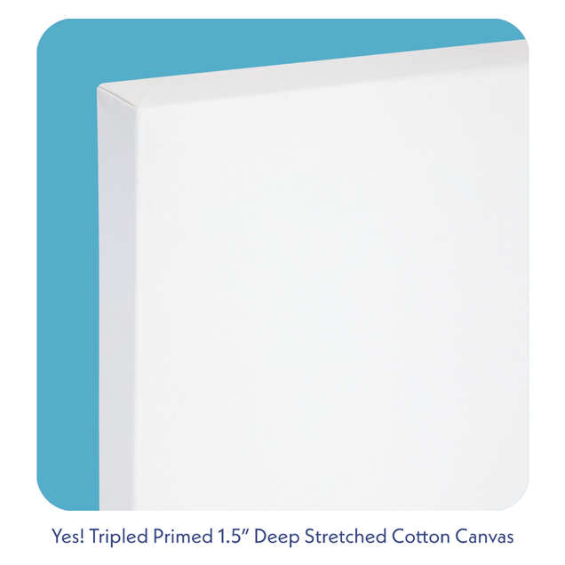 Yes! Triple Primed 3/4" & 1.5" Deep Wet Media Stretched Cotton Canvas Yes! Triple Primed 3/4" & 1.5" Deep Wet Media Stretched Cotton Canvas
