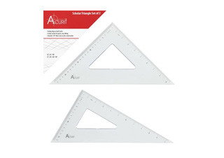 Acurit Triangle Set One Each: 10" 45/90 and 12" 30/60/90 Degrees